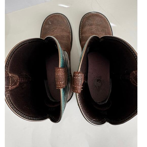 Ariat Fatbaby Heritage Western Boots Women’s 8  Brown Leather Suede 8”Tall - Picture 7 of 10